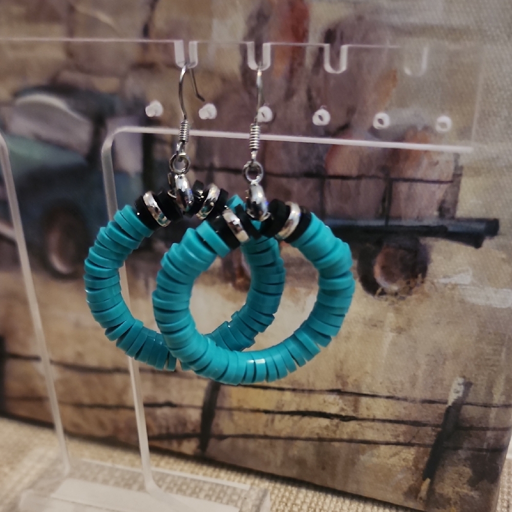 Turquoise Hoop Earrings